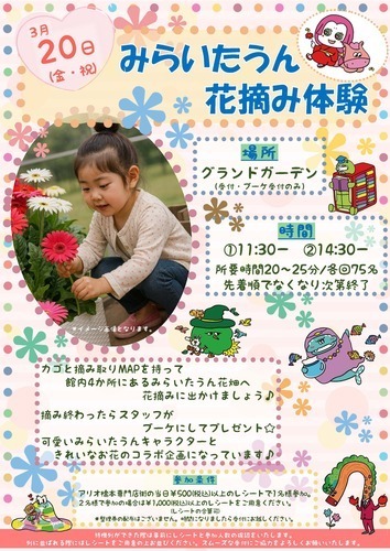 みらいたうん花摘み体験