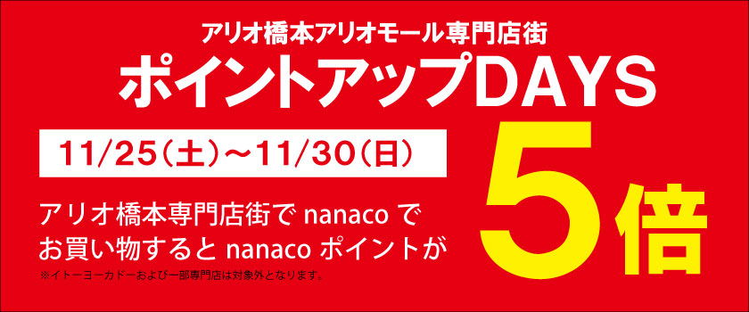 nanaco ポイントアップデイズ