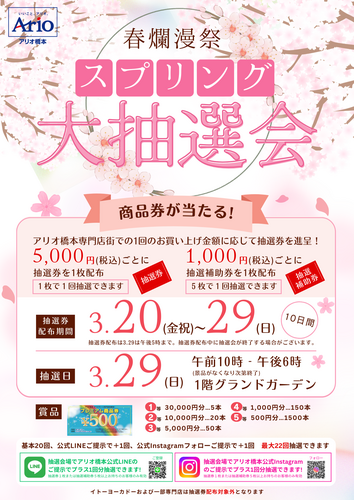 スプリング大抽選会