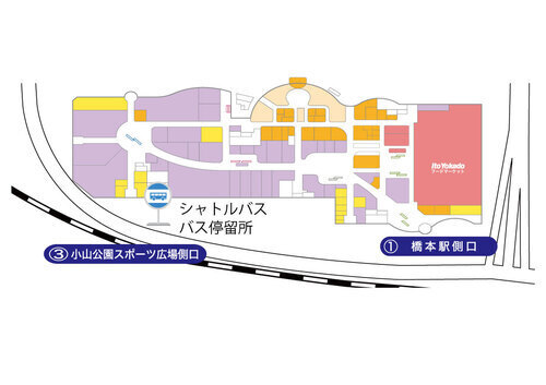 アリオ橋本小山公園スポーツ広場側口横