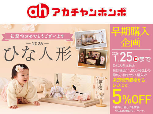 ひな人形早期特典購入