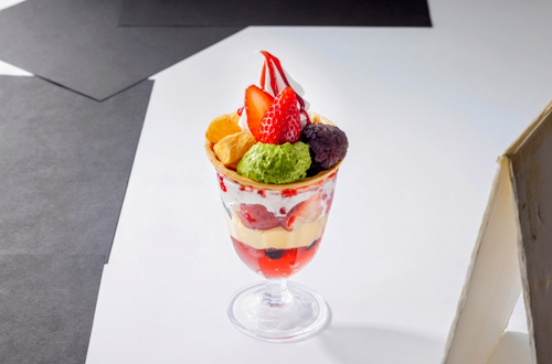 今回からの和といちごのコラボパフェ