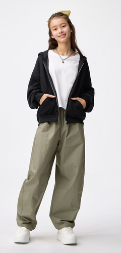 GIRLSドライイージーバレルレッグパンツ